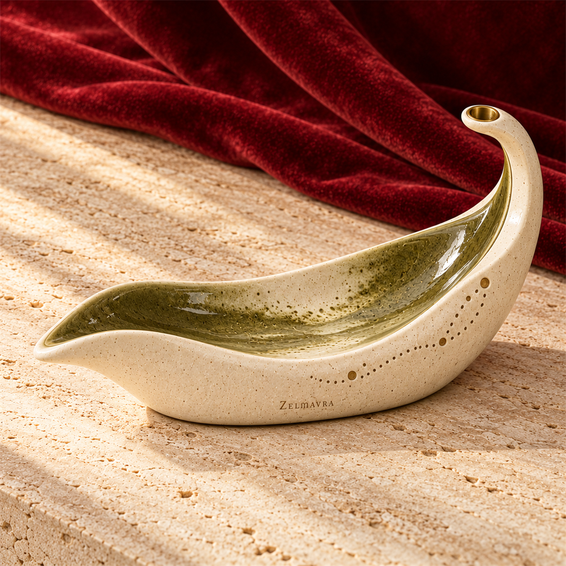 Zelmavra Olive Crescent Display Bowl