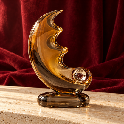 Zelmavra Crescent Orb Sculpture