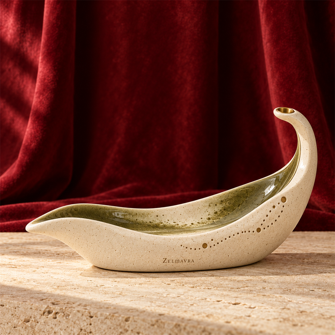 Zelmavra Olive Crescent Display Bowl